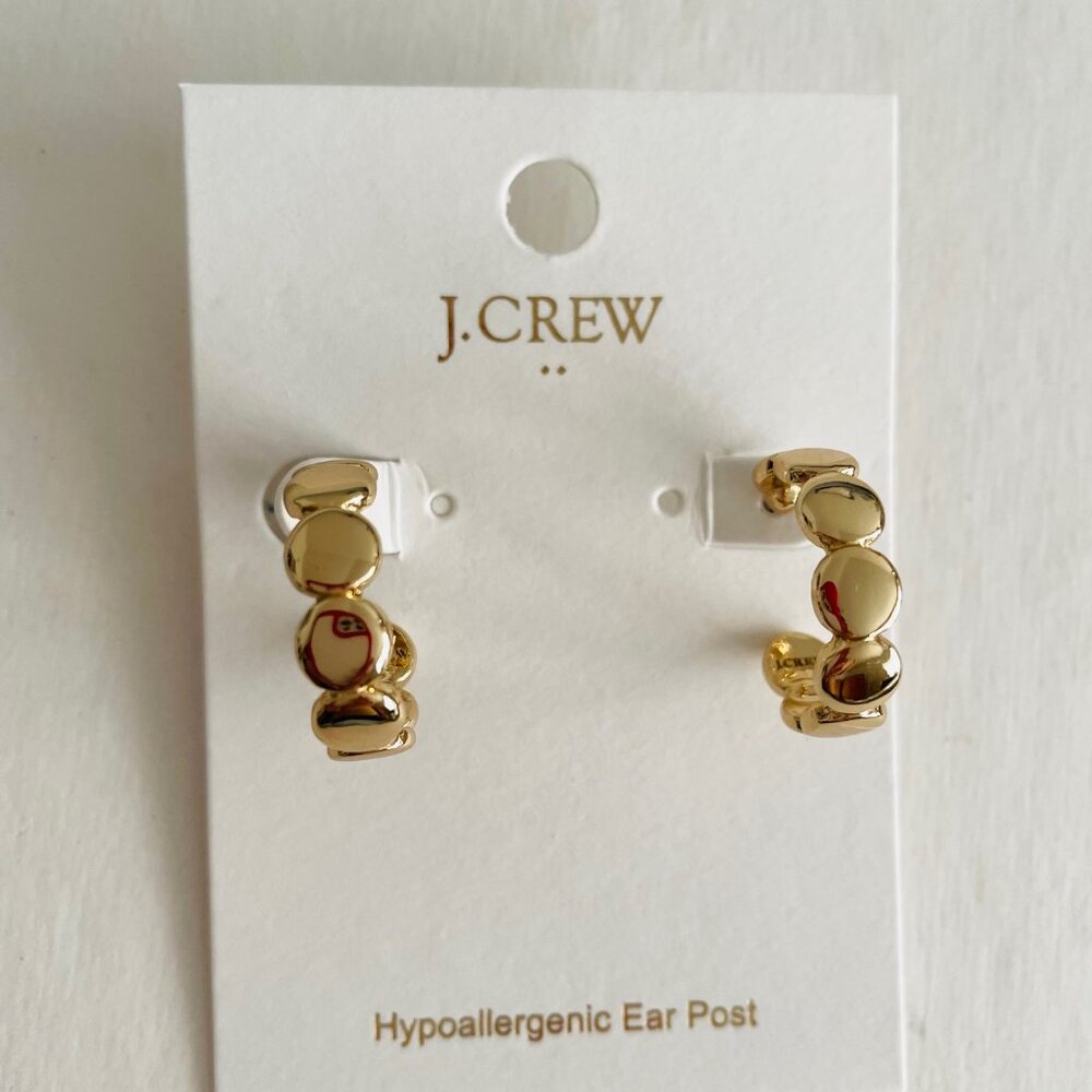 J. Crew NWT Gold multi circle Hoop Earrings